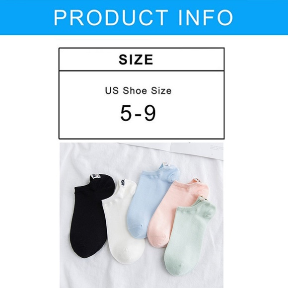 5 Pairs Women Cotton Pets Low Cut Socks - Picture 8 of 8